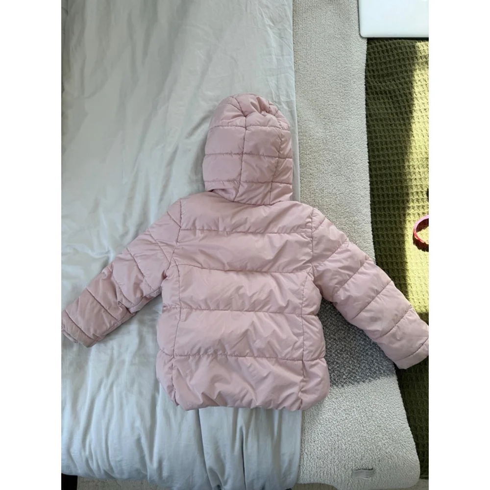 Girls Amazon Essentials Pink Puffer Jacket XS